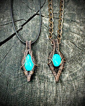 Load image into Gallery viewer, Filagree Tibet Turquoise Pendant Necklace-Copper