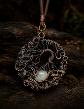 Load image into Gallery viewer, Woven Moon Pendant
