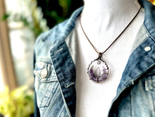 Load image into Gallery viewer, Rising Lotus Copper Amethyst Pendant Necklace
