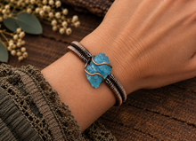 Load image into Gallery viewer, Raw Aquamarine Bangle Bracelet