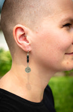 Load image into Gallery viewer, Black Opal Mandala Earrings