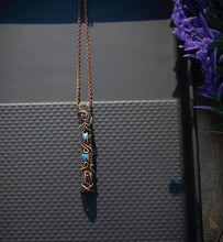 Load image into Gallery viewer, Mixed Opal Egyptian Stick Copper Wire Pendant Necklace