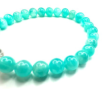 Load image into Gallery viewer, Grade AAA Amazonite &amp; Crystal Quartz Stretch Bracelet