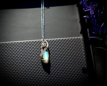 Load image into Gallery viewer, Ethiopian Opal Oxidized Sterling Silver Wire Wrapped Necklace