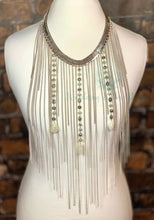 Load image into Gallery viewer, Graduated Moonstone Chain Bib Necklace