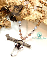 Load image into Gallery viewer, Purifying Sandel Wood Lyra Necklace