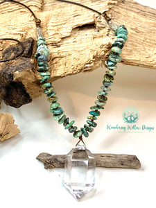 Protection Turquoise Lyra Necklace
