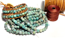 Load image into Gallery viewer, Matte African Turquoise Boho Wrap Bracelet