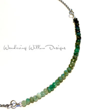 Load image into Gallery viewer, Ombré Emerald Infinity Necklace