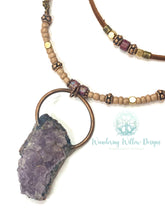 Load image into Gallery viewer, Large Amethyst Double Layered Necklace