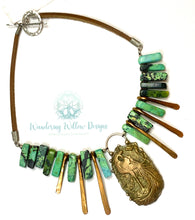Load image into Gallery viewer, Peacock Goddess Warrior Necklace