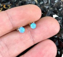 Load image into Gallery viewer, Tiny Opal Stud Earrings