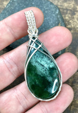 Load image into Gallery viewer, Moss Agate Wire Wrapped Pendant