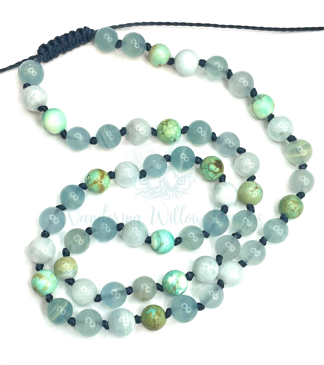 Ocean Blues Knotted Necklace