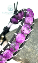 Load image into Gallery viewer, Matte Purple Agate Boho Bracelet