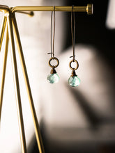 Load image into Gallery viewer, Green Apatite Kidney Earrings