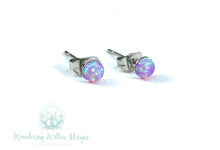 Load image into Gallery viewer, Tiny Opal Stud Earrings