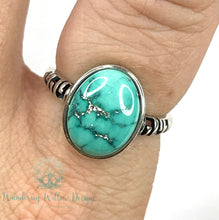 Load image into Gallery viewer, Sterling Silver Adjustable Turquoise Ring