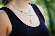 Load image into Gallery viewer, Peach Moonstone Tear Necklace