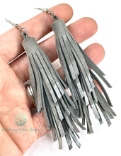 Load image into Gallery viewer, Silver Tassel Earrings-Steel Hooks