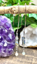 Load image into Gallery viewer, Mystic Labradorite Dangle Earrings