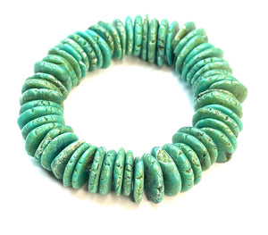 Turquoise Chip Stone Stretch Bracelet