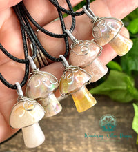 Load image into Gallery viewer, Wire Wrapped Stone Mushroom Necklace