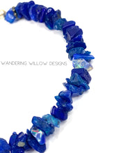 Load image into Gallery viewer, Genuine Blue Opal Chip Gemstone Bracelet