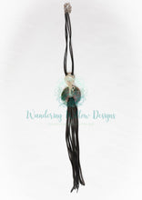 Load image into Gallery viewer, Moss Agate Wired Art Tassel Necklace