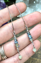 Load image into Gallery viewer, Mystic Labradorite Dangle Earrings