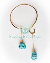 Load image into Gallery viewer, Gold Turquoise Torque Necklace