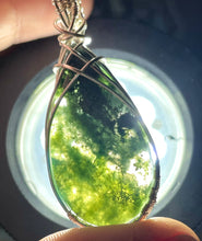 Load image into Gallery viewer, Moss Agate Wire Wrapped Pendant