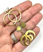 Load image into Gallery viewer, Gold Celestial Earrings