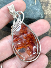 Load image into Gallery viewer, Fire Quartz Wire Wrapped Pendant