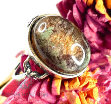 Load image into Gallery viewer, Sterling Silver Moss Agate Ring-Ylw