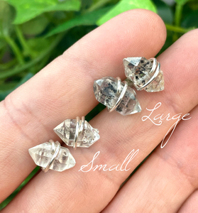 Sterling Silver Herkimer Diamond Post Earrings