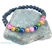 Load image into Gallery viewer, Mixed Tourmaline Diffusing Stretch Bracelet