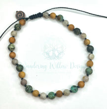 Load image into Gallery viewer, Turquoise &amp; Sandalwood Knotted Anklet