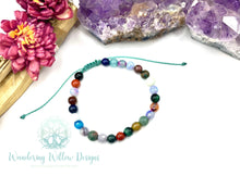 Load image into Gallery viewer, Mixed Gemstone Solid Stone Adjustable Bracelet