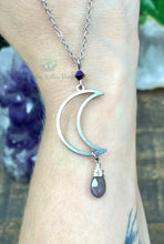 Load image into Gallery viewer, Iolite Moon Necklace