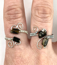 Load image into Gallery viewer, Raw Black Tourmaline Wrap Adjustable Ring