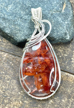 Load image into Gallery viewer, Fire Quartz Wire Wrapped Pendant