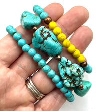 Load image into Gallery viewer, Mix Turquoise Nugget Stretch Bracelet Set