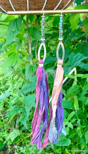 Gypsy Recycled Sari Silk Earrings