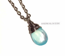 Load image into Gallery viewer, Chalcedony Minimalist Necklace