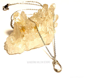 Pure Crystal Quartz Healer Minimalist Necklace